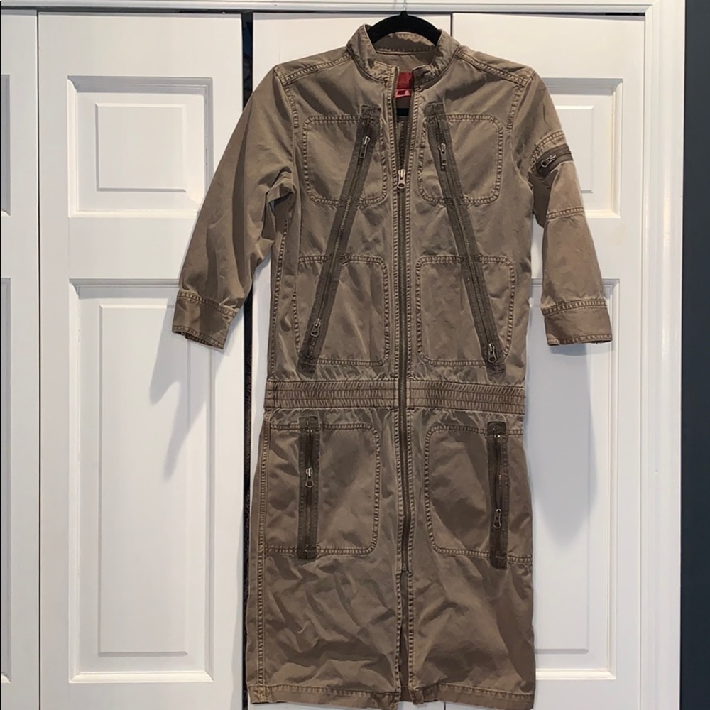 Khaki green Aviation Dress